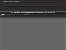 Tablet Screenshot of manitu-band.com